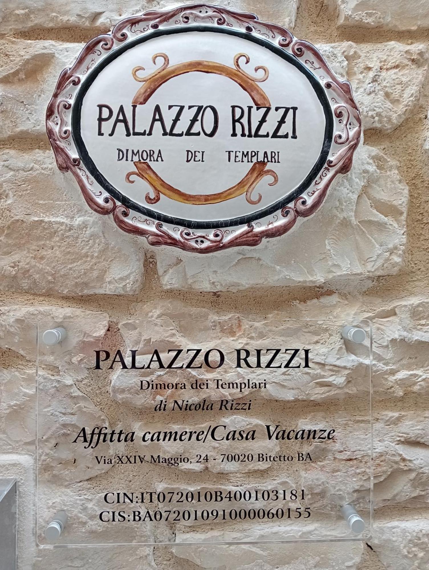 Bitetto Palazzo Rizzi Dimora Dei Templari酒店 外观 照片